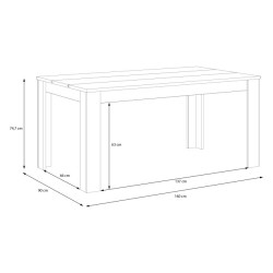 Stół nierozkładany do jadalni Tables EST40 dąb piaskowy