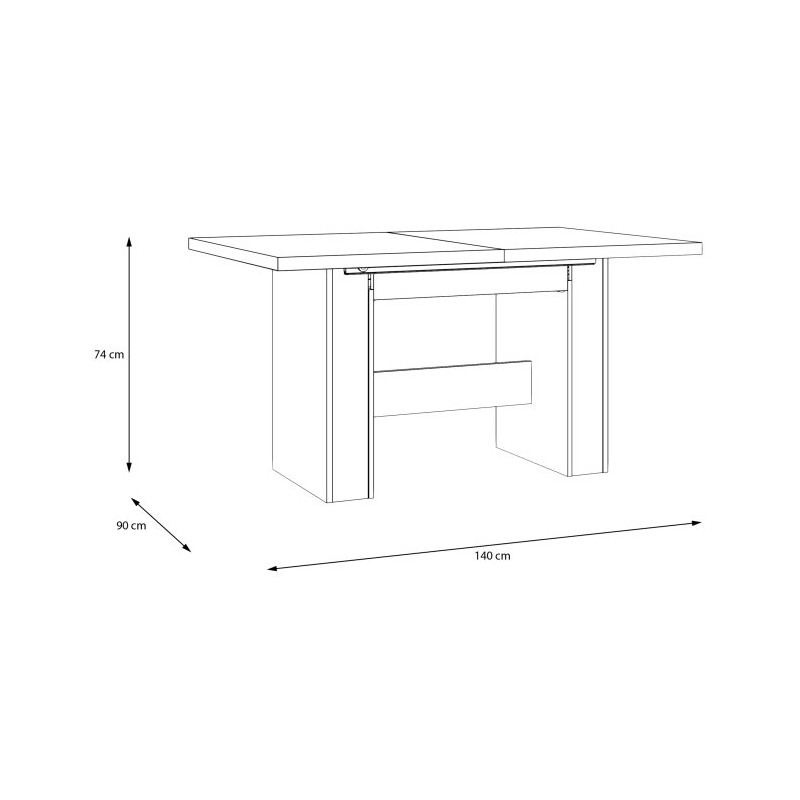Stół rozkładany do jadalni salonu Tables EST41 dąb sonoma