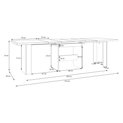 Stół rozkładany do jadalni salonu Tables EST41 dąb sonoma