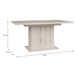 Stół rozkładany do jadalni salonu Tables EST42 dąb piaskowy