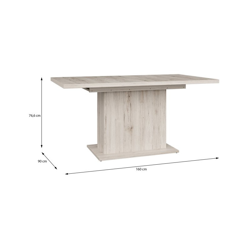 Stół rozkładany do jadalni salonu Tables EST42 dąb piaskowy