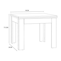 Stół kwadratowy rozkładany Tables LTST40 dąb artisan