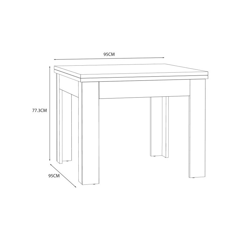 Stół kwadratowy rozkładany Tables LTST40 dąb artisan