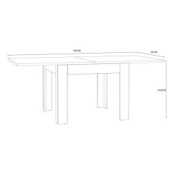 Stół kwadratowy rozkładany Tables LTST40 dąb artisan