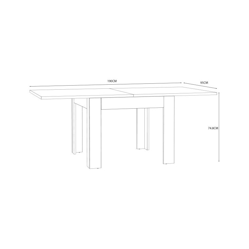 Stół kwadratowy rozkładany Tables LTST40 dąb artisan