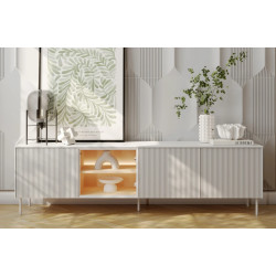 Szafka RTV LB-05A Liba Biały jedwab/Dąb vincenza Lenart