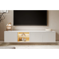 Szafka wisząca RTV LB-05B Liba Biały jedwab/Dąb vincenza Lenart