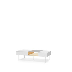 Stolik kawowy LB-07 Liba Biały jedwab/Dąb vincenza Lenart