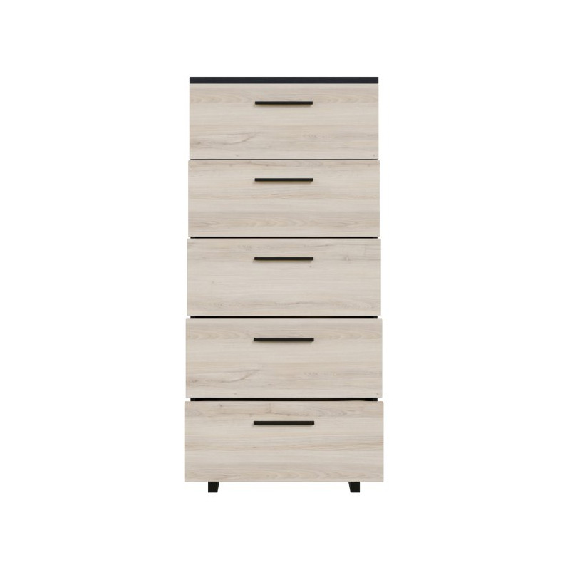 Komoda 60 cm z szufladami Sirius Crown SRBK311 dąb czarny/śliwa comano