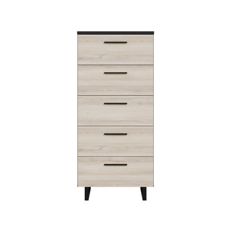 Komoda 60 cm z szufladami Sirius Crown SRBK311 dąb czarny/śliwa comano