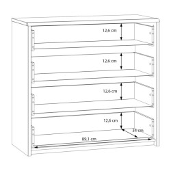 Komoda nowoczesna z szufladami Vulpecula VULK211 dąb dziki naturalny/uni wolfram szary