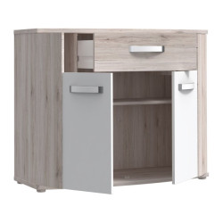 Komoda 100 cm Rondino RDIK221 dąb piaskowy/biały połysk