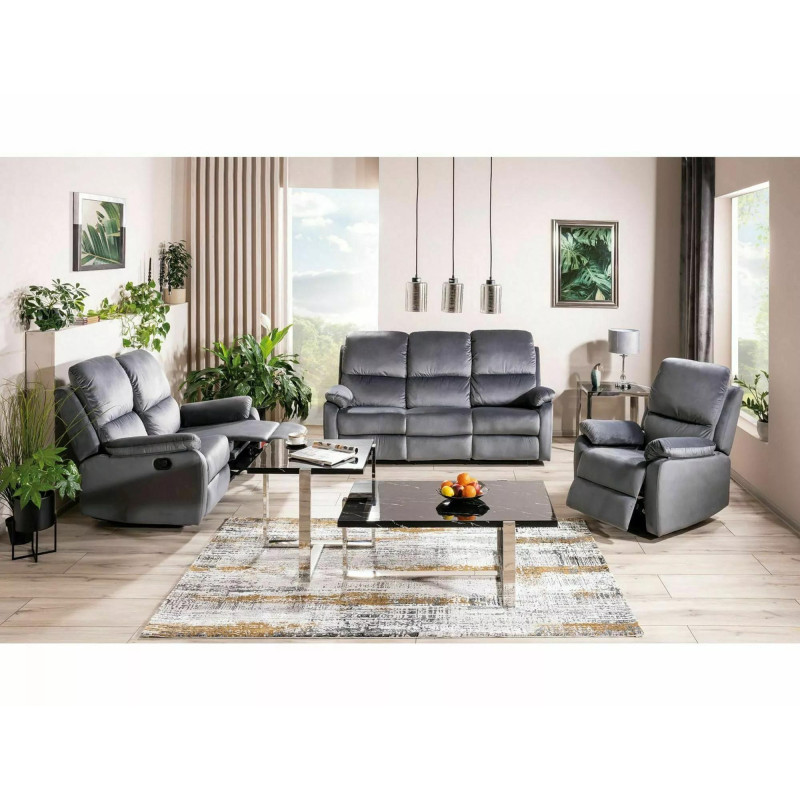 Sofa rozkładana Spencer 3 Velvet szary bluvel