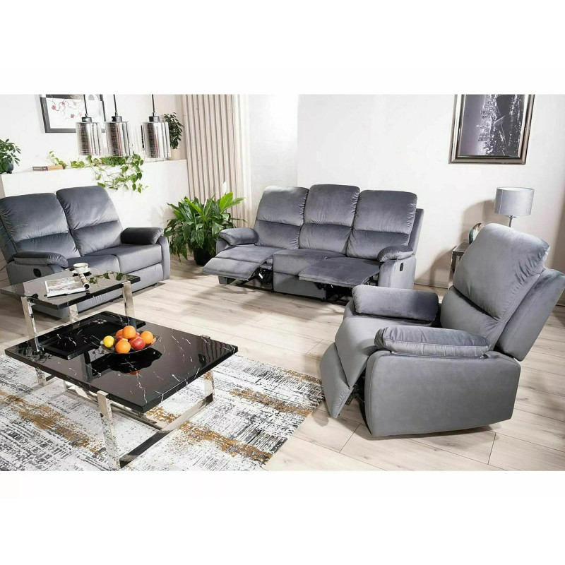 Sofa rozkładana Spencer 3 Velvet szary bluvel