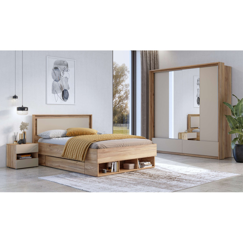 Łóżko 160 Impressio Typ 31 Dąb Mauvella/Congo Helvetia Wieruszów