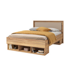 Łóżko 140x200 Impressio dąb Mauvella/Congo | Domowanie.pl