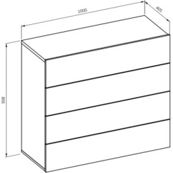 Komoda Impressio Helvetia dąb Mauvella/Congo
