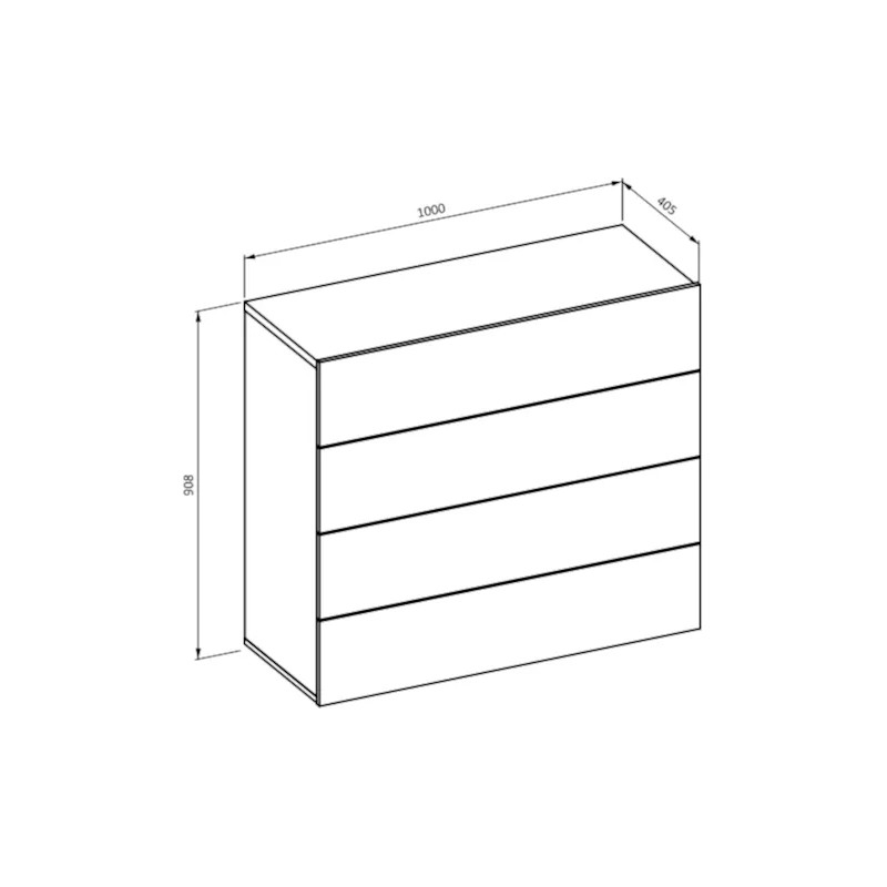 Komoda Impressio Helvetia dąb Mauvella/Congo