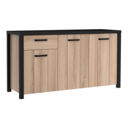 Komoda trzydrzwiowa Black Hill BLHK2311 śliwa comano/czarny