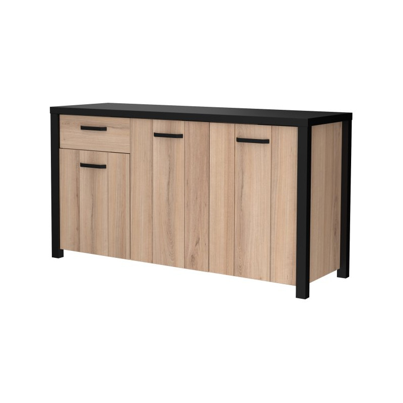 Komoda trzydrzwiowa Black Hill BLHK2311 śliwa comano/czarny