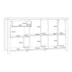 Komoda trzydrzwiowa Black Hill BLHK2311 śliwa comano/czarny