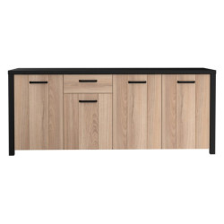 Szeroka komoda Black Hill BLHK2421 śliwa comano/czarny