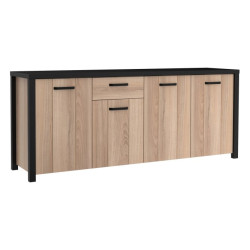 Szeroka komoda Black Hill BLHK2421 śliwa comano/czarny