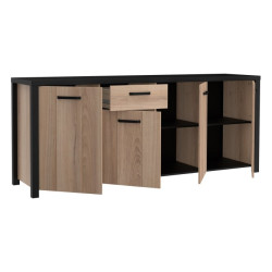 Szeroka komoda Black Hill BLHK2421 śliwa comano/czarny