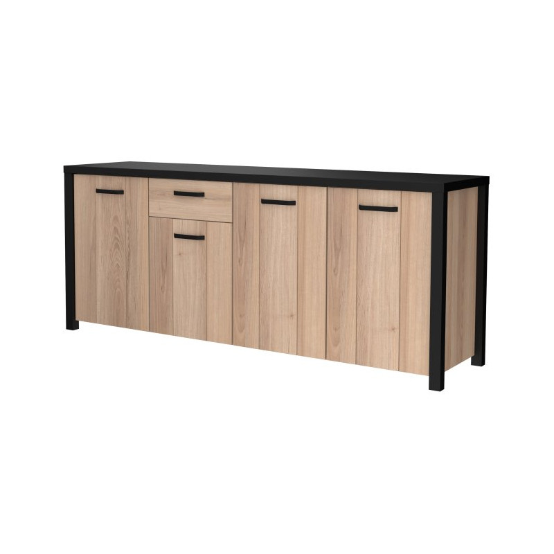 Szeroka komoda Black Hill BLHK2421 śliwa comano/czarny