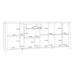 Szeroka komoda Black Hill BLHK2421 śliwa comano/czarny