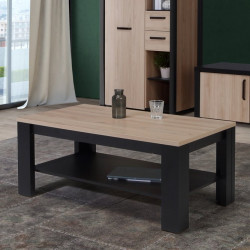 Stolik kawowy prostokątny 110x60 cm śliwa comano/czarny