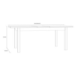 Stół rozkładany Black Hill TBLT7014 śliwa comano/czarny