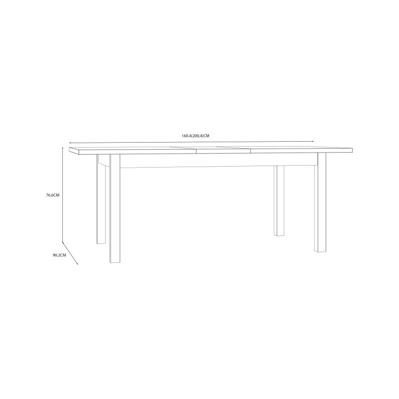 Stół rozkładany Black Hill TBLT7014 śliwa comano/czarny