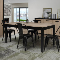 Stół rozkładany Black Hill TBLT7014 śliwa comano/czarny