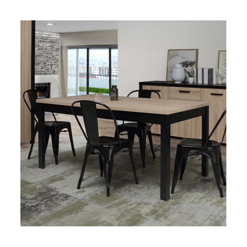 Stół rozkładany Black Hill TBLT7014 śliwa comano/czarny