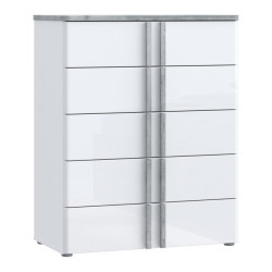 Komoda 100 cm z szufladami Buganvilla BGVK212 loftwood/biały