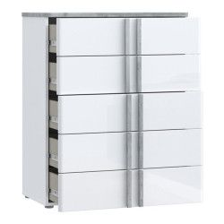 Komoda 100 cm z szufladami Buganvilla BGVK212 loftwood/biały