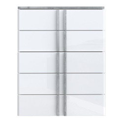 Komoda 100 cm z szufladami Buganvilla BGVK212 loftwood/biały