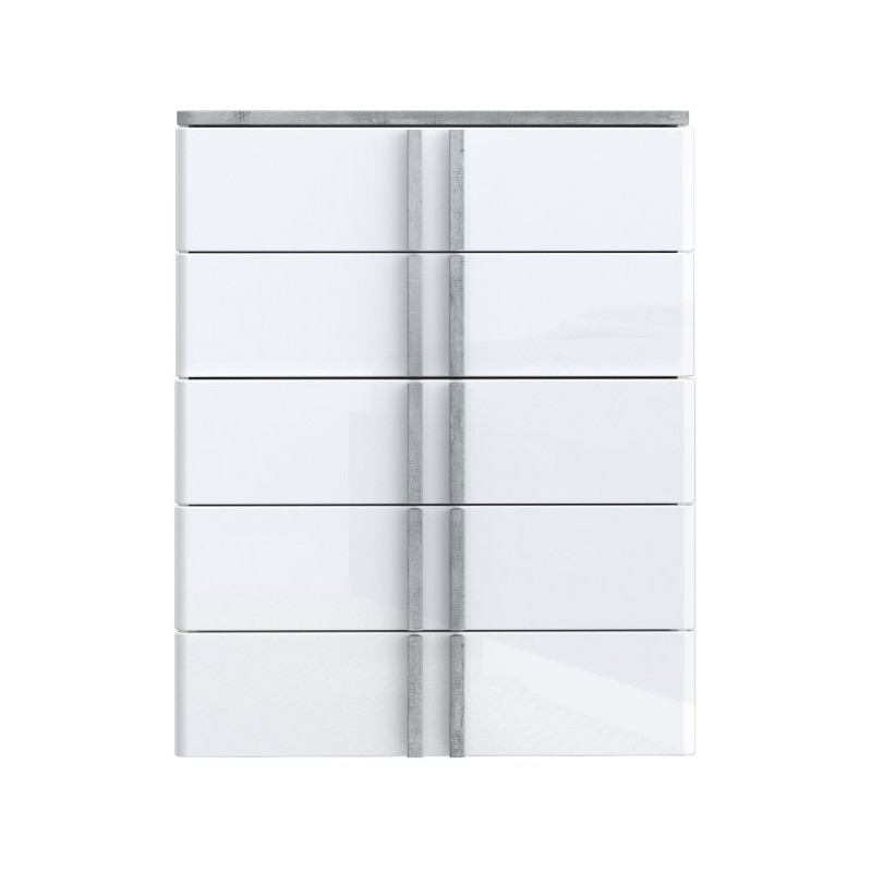 Komoda 100 cm z szufladami Buganvilla BGVK212 loftwood/biały