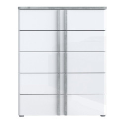 Komoda 100 cm z szufladami Buganvilla BGVK212 loftwood/biały