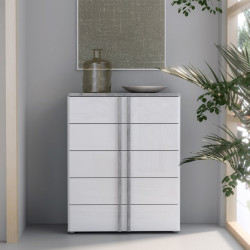 Komoda 100 cm z szufladami Buganvilla BGVK212 loftwood/biały