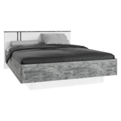 Łóżko z podnoszonym wkładem 160x200 cm Buganvilla BGVL1162B loftwood/biały