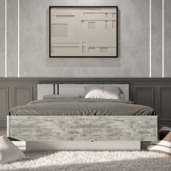 Łóżko z podnoszonym wkładem 160x200 cm Buganvilla BGVL1162B loftwood/biały