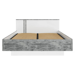 Łóżko z podnoszonym wkładem 160x200 cm Buganvilla BGVL1162B loftwood/biały