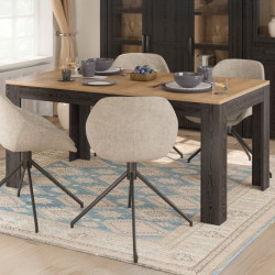 Stół rozkładany 160x90 cm Chisbury XELT161 dąb riviera/dąb cabezone