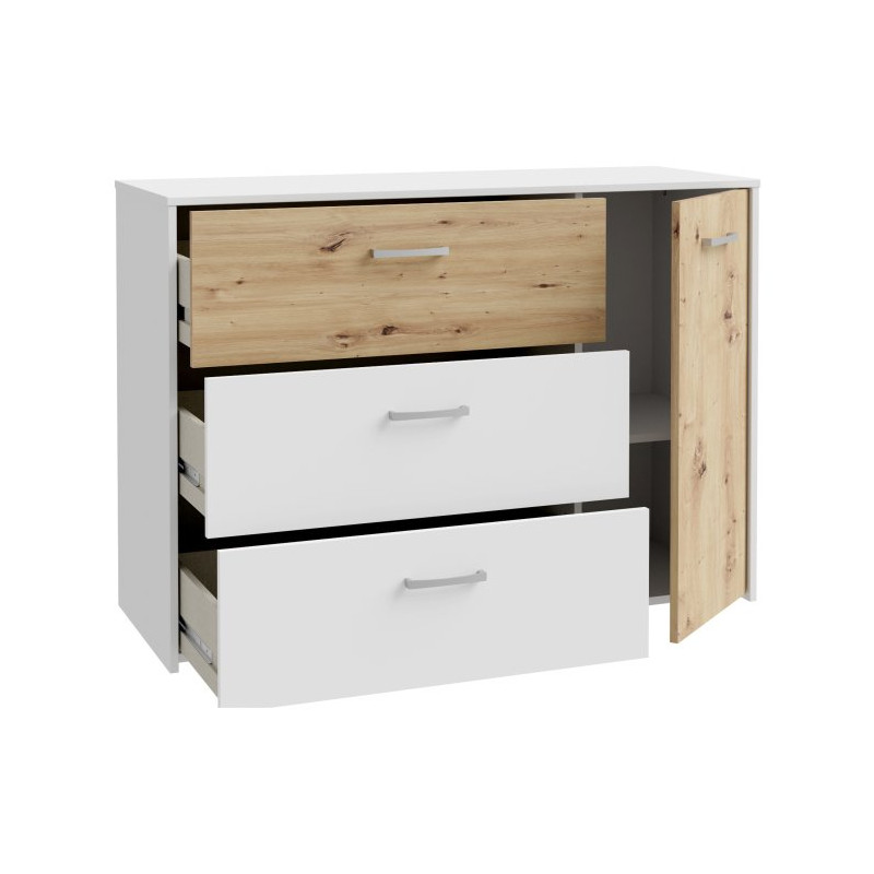 Komoda skandynawska Culgoa CUGK221R dąb artisan/biały