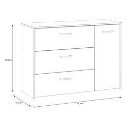 Komoda skandynawska Culgoa CUGK221R dąb artisan/biały