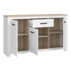 Komoda prowansalska Elara ERXK232 biały/dąb bianco