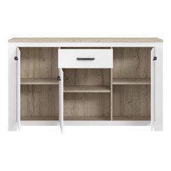 Komoda prowansalska Elara ERXK232 biały/dąb bianco