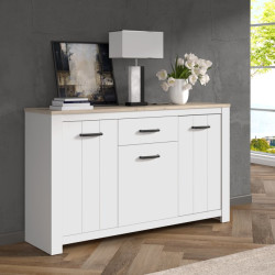 Komoda prowansalska Elara ERXK232 biały/dąb bianco